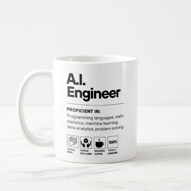 AI-Ingenieur Kaffeetasse (Links)