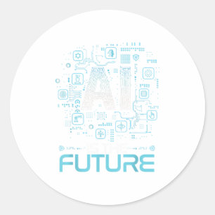 Ai ist das zukünftige Geschenk der künstlichen Int Runder Aufkleber