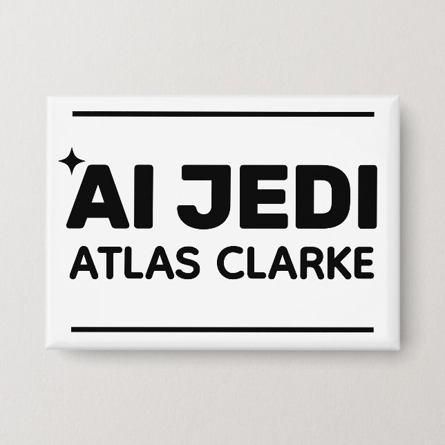 AI Jedi™-Button (Anpassen!) Button (Vorderseite)