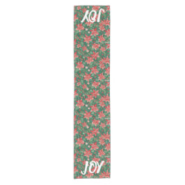 AI Joy Holly und Poinsettia Table Runner Kurzer Tischläufer