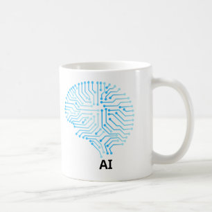 AI-Kaffee-Tasse - Zukunftsorientiertes, technisch  Kaffeetasse
