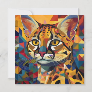 AI Kubism Cat Feiertagskarte