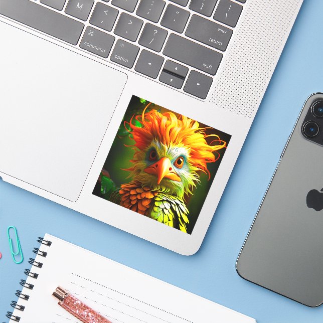Ai Künstlerisch Bird Aufkleber (Laptop mit iPhone)