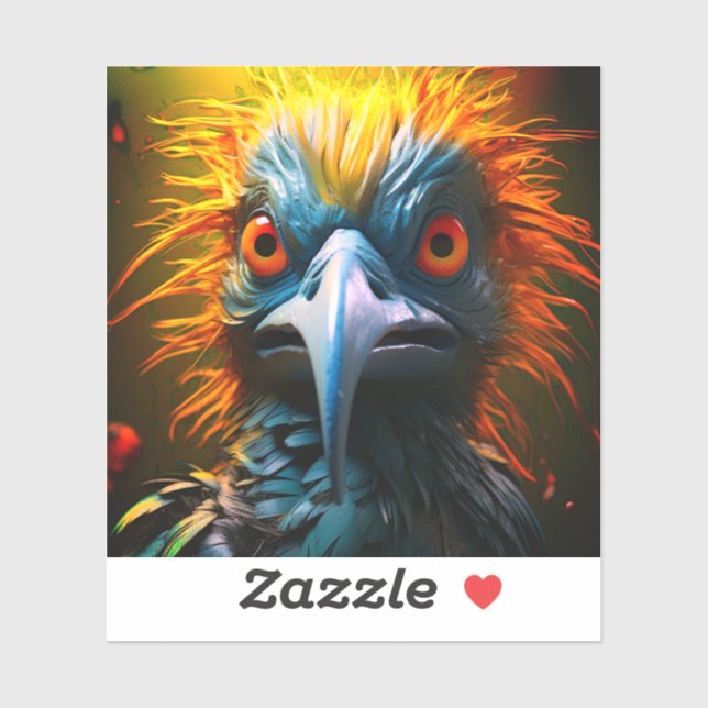 Ai Künstlerisch Bird Aufkleber (Blatt)