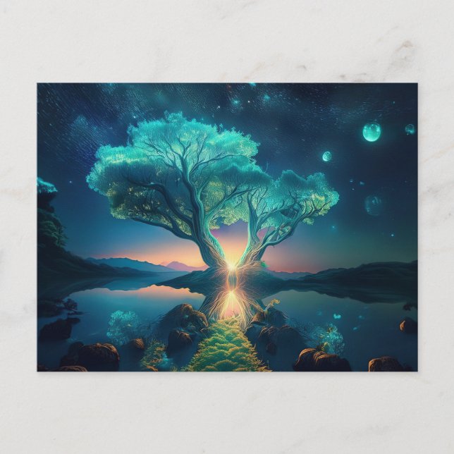 AI-Landschaft Postkarte (Vorderseite)