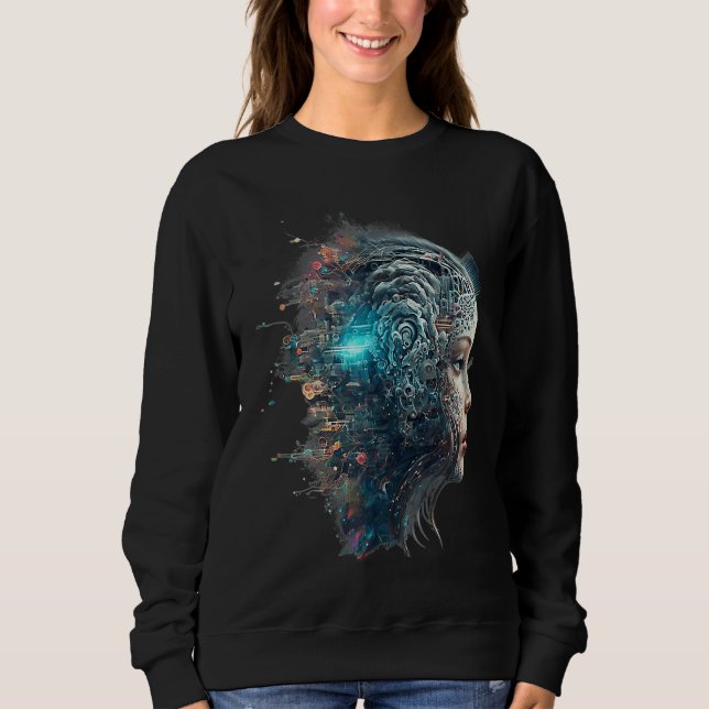 AI Machine Learning  Cool Artificial Intelligence Sweatshirt (Vorderseite)