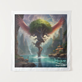 AI Magical World Imagine Tapestes Wandteppich