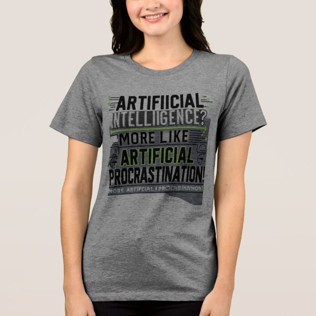 AI Master of Distraction Tri-Blend Shirt (Vorderseite)