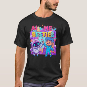 AI + Me = Besties Funny AI T-Shirt