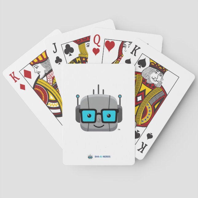 AI Nerd Playing Cards: Deal with Intelligence Spielkarten (Rückseite)