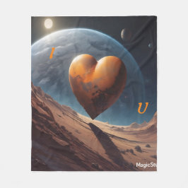 AI Out the World I Liebe You Blanket Fleecedecke