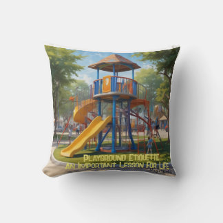 AI Playground Etiquette Throw Kissen