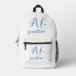 AI-positive Textart Bedruckter Rucksack