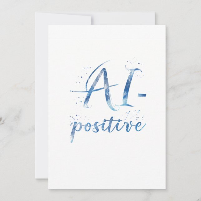 AI-positive Textart Einladung (Vorderseite)
