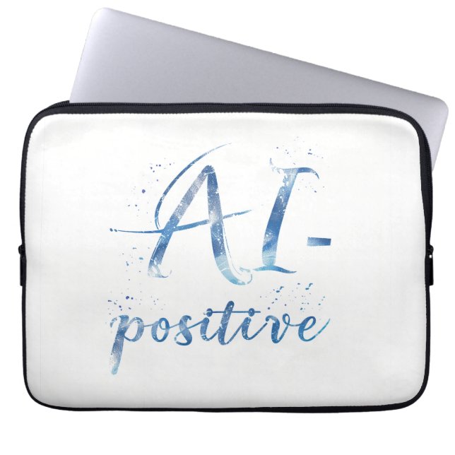 AI-positive Textart Laptopschutzhülle (Vorderseite)