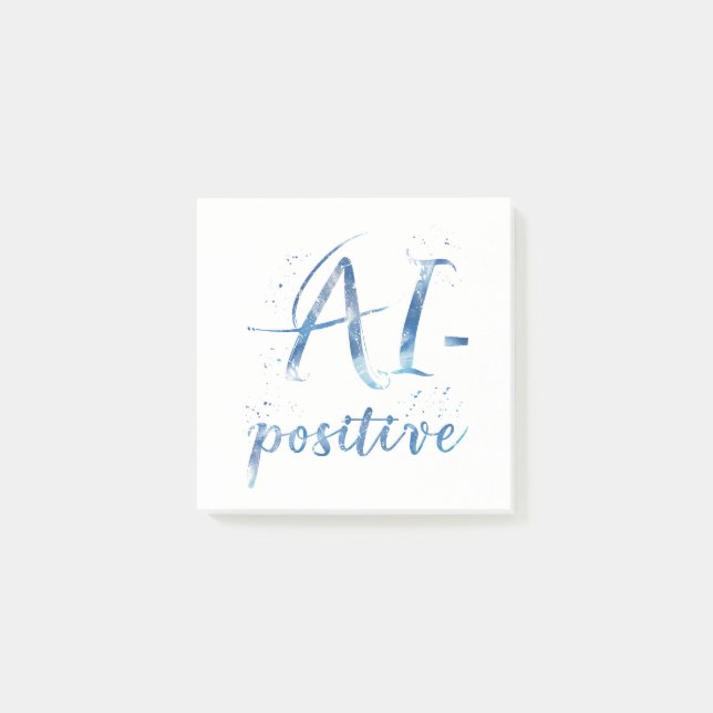 AI-positive Textart Post-it Klebezettel (Vorderseite)