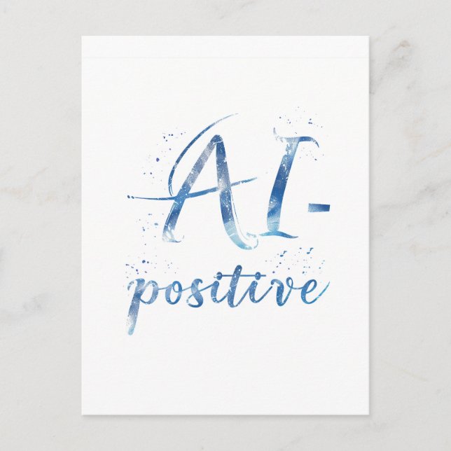 AI-positive Textart Postkarte (Vorderseite)