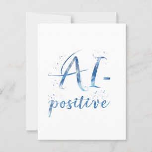 AI-positive Textart Postkarte