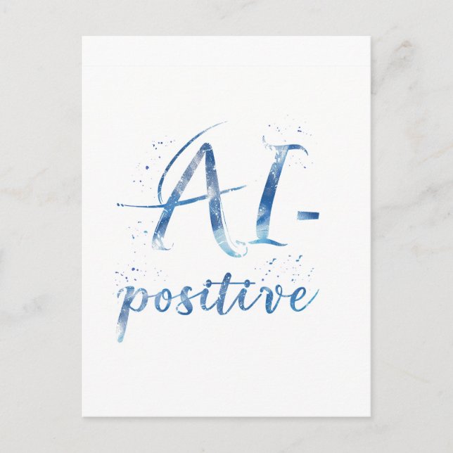 AI-positive Textart Postkarte (Vorderseite)