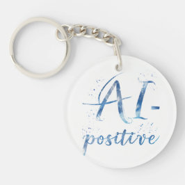AI-positive Textart Schlüsselanhänger