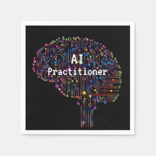 AI Practitioner für künstliche Intelligenz Tech Serviette