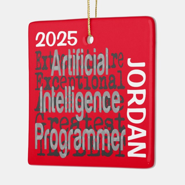 AI-Programmierer Extraordinaire CUSTOM Keramikornament (Links)