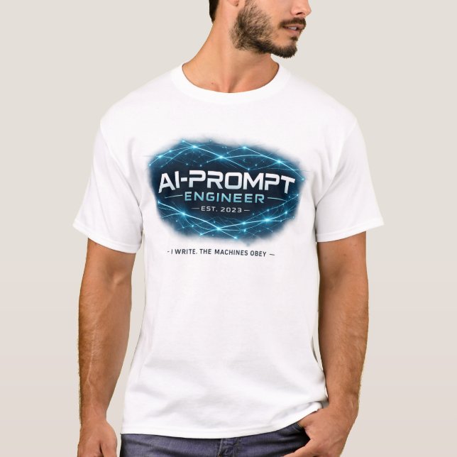 AI-Prompt Engineer Est. 2023 Funny Tech Job Humor  T-Shirt (Vorderseite)