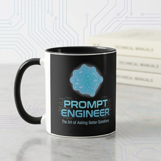 AI Prompt Engineer Kaffeetasse – Lustige Tech  (Von Creator hochgeladen)
