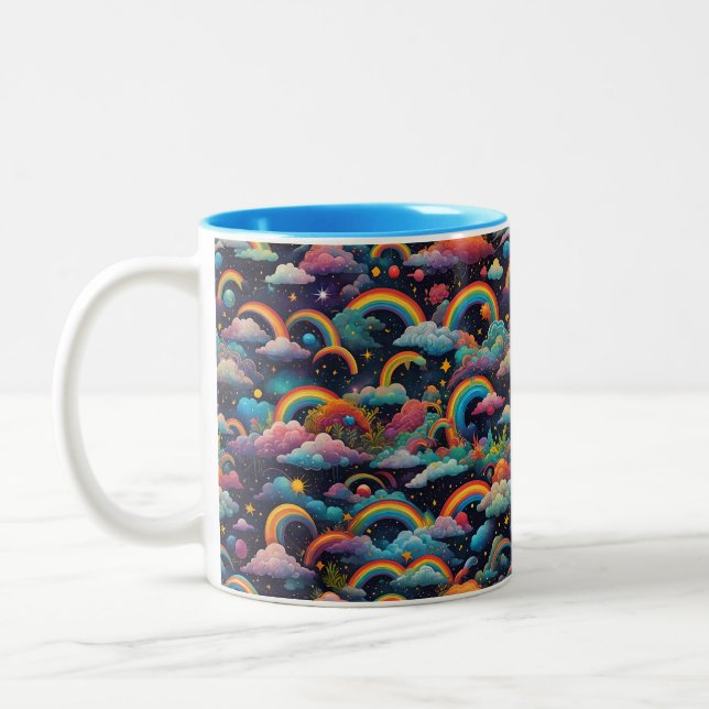 Ai-Regenbogenmuster Zweifarbige Tasse (Links)