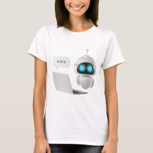 AI-Roboter-T-Shirt – Futuristisches Tech-Design-Te T-Shirt