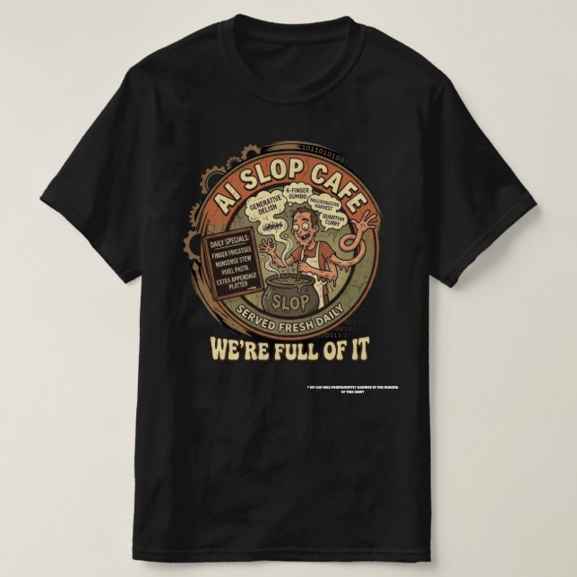 AI-Schlamm-Cafe T-Shirt (Design vorne)