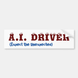 AI Self Driving Bumper Sticker Autoaufkleber