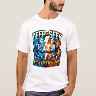 AI Showdown: Deep vs Seek - The Ultimate Model Bat T-Shirt