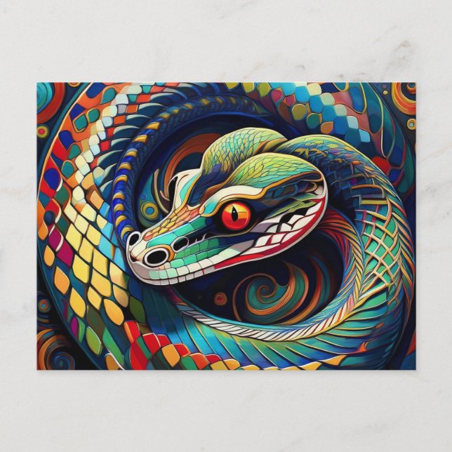 AI Snake Postkarte (Vorderseite)