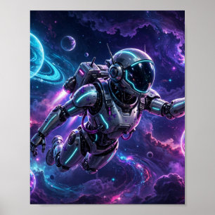 AI Space Odyssey — Künstliche Intelligenz Kosmos Poster