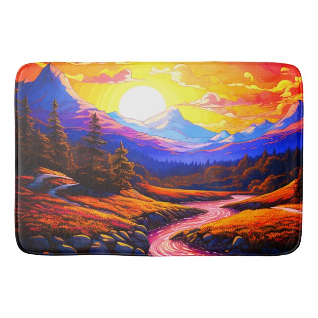 Ai Sunset Badematte (Vorderseite)