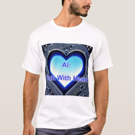 AI: Tech with Heart Men's White T-Shirt
