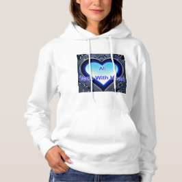 AI: Tech with Heart Women's White Hoodie