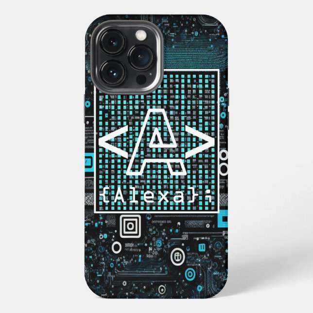 Ai - Technologie - Coding Monogram - Letter A iPhone Hülle (Rückseite)