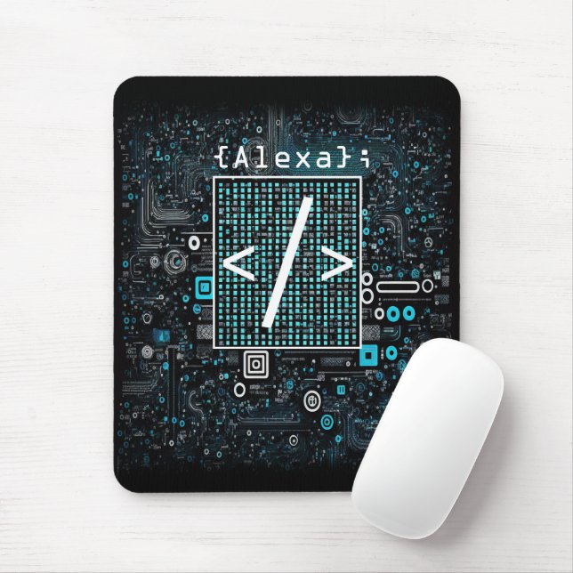 Ai - Technologie - Coding Monogram - Slash Mousepad (Mit Mouse)