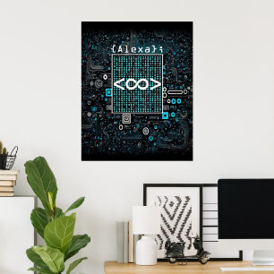 Ai - Technologie - Coding Monogram - Unendlichkeit Poster