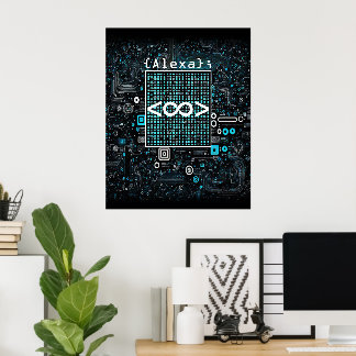 Ai - Technologie - Coding Monogram - Unendlichkeit Poster