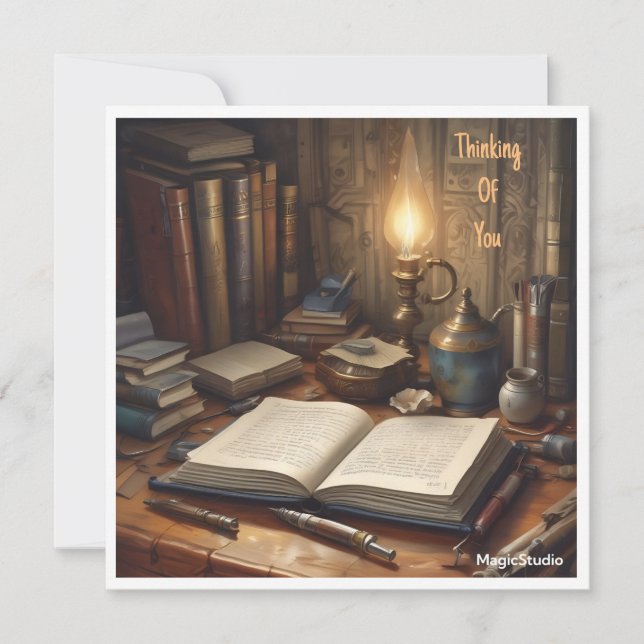 AI Thinking Your Announcement Card Ankündigung (Vorderseite)