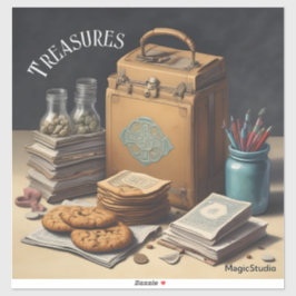 AI-Treasure Vinyl-Aufkleber für Koffer oder Laptop Aufkleber