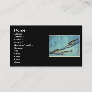 Ai (Trout) - Hiroshige Farbe Japanischer Fisch Pri Visitenkarte