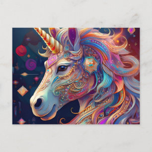 AI Unicorn Postkarte