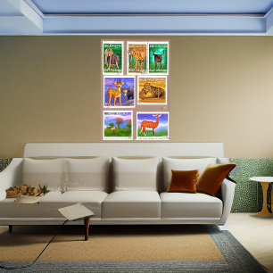 AI versucht Briefmarke zu machen AI Art Poster