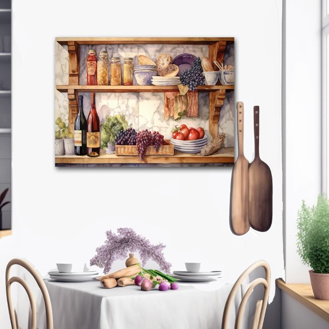 AI Vintag Landküche Unterkunft Weintrauben Poster (Von Creator hochgeladen)