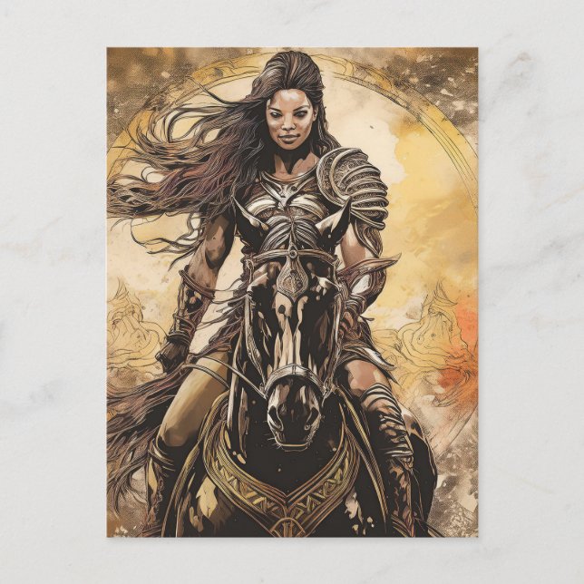 AI Warrior Postkarte (Vorderseite)