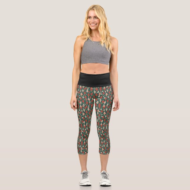 AI Weihnachtsschmuck Leggings (Vorderseite)